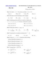 160 Đề Minh họa môn toán thi THPT Quốc Gia  Có đáp án chi tiết  Phần 5 (đề 101  đề 125)