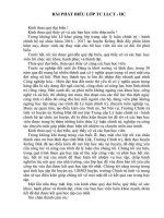 Bài phát biểu của lớp trưởng lớp Trung cấp LLCTHC