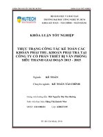 Thực trạng công tác kế toán các khoản phải thu   các khoản phải trả tại công ty cổ phần thiết bị văn phòng siêu thanh giai đoạn 2013   2015 