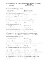 160 Đề Minh họa môn toán thi THPT Quốc Gia  Có đáp án chi tiết  Phần 3 (đề 051  đề 075)