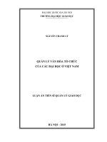 Quản lý văn hóa tổ chức của các đại học ở việt nam 