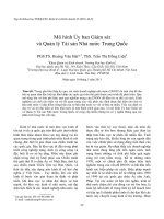 Mô hình Ủy ban Giám sát và Quản lý Tài sản Nhà nước Trung Quốc