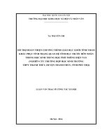 Hỗ trợ hoàn thiện chương trình giáo dục giới tính nhằm khắc phục tình trạng quan hệ tình dục trước hôn nhân trong học sinh trung học phổ thông hiện nay 