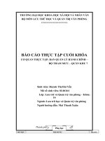 Báo Cáo Thực Tập Cuối Khóa Ban Quản Lý Hành Chính – Bộ Tham Mưu – Quân Khu 7