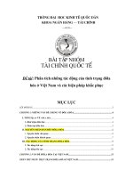 Phân Tích Những Tác Động Của Tình Trạng Đô La Hóa Ở Việt Nam Và Các Biện Pháp Khắc Phục