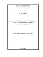 Quản lý đội ngũ cán bộ quản lý trường tiểu học quận lê chân, thành phố hải phòng trong bối cảnh hiện nay 