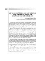 MỘT VÀI SUY NGHĨ VỀ CHÍNH SÁCH PHÁT TRIỂN VÙNG Ở VIỆT NAM NHÌN TỪ CÁCH TIẾP CẬN CỦA BÁO CÁO PHÁT TRIỂN THẾ GIỚI 2009