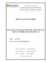 Kế toán các khoản phải thu   phải trả tại công ty TNHH SX TM DV kiều an 