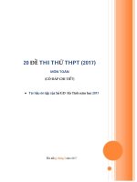 20 đề thi thử THPT quốc gia 2017 môn toán có đáp án chi tiết