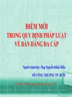Điểm mới trong quy định pháp luật về bán hàng đa cấp