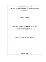 Dầu mỏ trong quan hệ Nga – EU từ năm 2000 đến nay