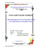 skkn một số biện pháp đưa rối vào trường mầm non cho trẻ 5 6 tuổi làm quen với tác phẩm văn học