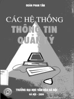 Các hệ thống thông tin quản lý giáo trình dành cho sinh viên ngành quản lý văn hóa 