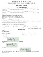 HƯỚNG dẫn sử DỤNG CASIO GIẢI TRẮC NGHIỆM TOÁN 12