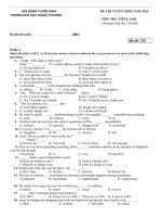 Tuyển tập đề thi tiếng anh ĐH Ngoại Thương