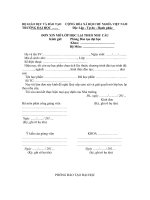Đơn Xin Mở Lớp Học Lại Theo Nhu Cầu