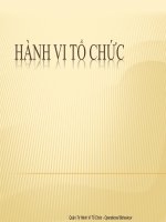 Hành vi tổ chức chương 1 giới thiệu 