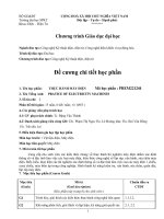 Đề cương chi tiết học phần Thực tập máy điện (Đại học sư phạm kĩ thuật TP.HCM)