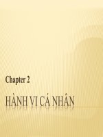 Hành vi tổ chức chương 2 hành vi cá nhân 