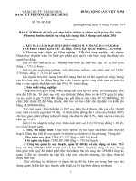 BÁO cáo đánh giá kết quả thực hiện nhiệm vụ chính trị 9 tháng đầu năm, phương hướng nhiệm vụ công tác trọng tâm 3 tháng cuối năm 2016 