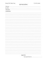 So hop hội đồng và họp tổ chuyên môn