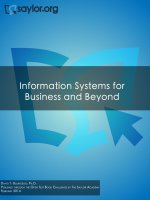 Information systems for business and beyond