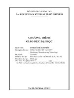 Chương trình đào tạo cơ khí chế tạo máy 3,5 năm (Đại học sư phạm kĩ thuật TP.HCM)  