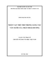 Nhân vật trẻ thơ trong sáng tác văn xuôi của Trần Hoài Dương