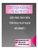 THUYET TRINH GIỚI THIỆU VỀ PHẦN MỀM MELSHORT2