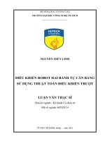 Điều khiển robot hai bánh tự cân bằng sử dụng thuật toán điều khiển trượt 