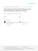 Đề xuất mô hình chấp nhận quảng cáo trực tuyến trên mạng xã hội ở Việt Nam