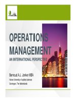 Operation management an international perspective
