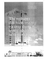 Thí nghiệm đất hiện trường và ứng dụng trong phân tích nền móng 