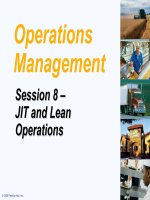 Opration management chapter 8 JIT and learn opration 