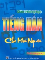 Giáo trình tự học tiếng hàn quốc cho mọi người phần nâng cao 