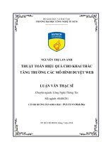 Thuật toán hiệu quả cho khai thác tăng trường các mô hình duyệt web 