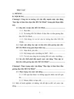 Tiểu luận Học tập tư tưởng đạo đức Hồ Chí Minh