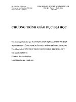 Chương trình đào tạo ngành công trình xây dựng (Trường Đại học sư phạm kĩ thuật TP.HCM)