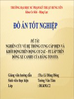 Nghiên cứu về hệ thống cung cấp điện và khởi động trên động cơ 2AZ - FE lắp trên dòng xeCAMRYcủa hãng TOYOTA