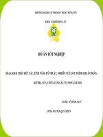 KHAI THÁC KẾT CẤU, TÍNH NĂNG KỸ THUẬT, NGHIÊN CỨU QUY TRÌNH CHUẨN ĐOÁN, KiỂTRA, SỬA CHỮA CỤM CẦU TUCSON G2.0 2010