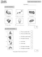 Grade 3 end of semester test 1 and 2