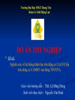 Nghiên cứu về hệ thống đánh lửa trên động cơ 2AZ-FE lắp trên dòng xe CAMRY của hãng TOYOTA