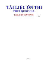 TÀI LIỆU ÔN THI TRUNG HỌC PHỔ THÔNG QUỐC GIA MÔN TIẾNG ANH HAY