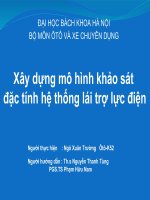 Xây dựng mô hình khảo sát đặc tính hệ thống lái trợ lực điện