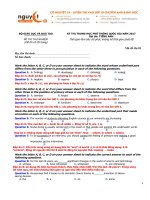 ĐỀ THI MINH HỌA TRUNG HỌC PHỔ THÔNG QUỐC GIA MÔN TIẾNG ANH KÈM ĐÁP ÁN