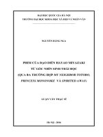 Phim của đạo diễn Hayao Miyazaki từ góc nhìn Sinh thái học (qua ba trường hợp My neighbor Totoro, Princess Mononoke và Spirited Away)