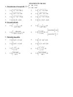 TÍCH PHÂN ôn THI 2015 