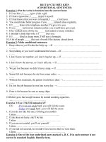 BAI TAP CAU DIEU KIEN  CONDITIONAL SENTENCES