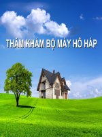 BÀI GIẢNG THĂM KHÁM BỘ MÁY HÔ HẤP