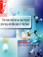 Tính toán thiết kế xe máy hybrid phù hợp với điều kiện ở việt nam 